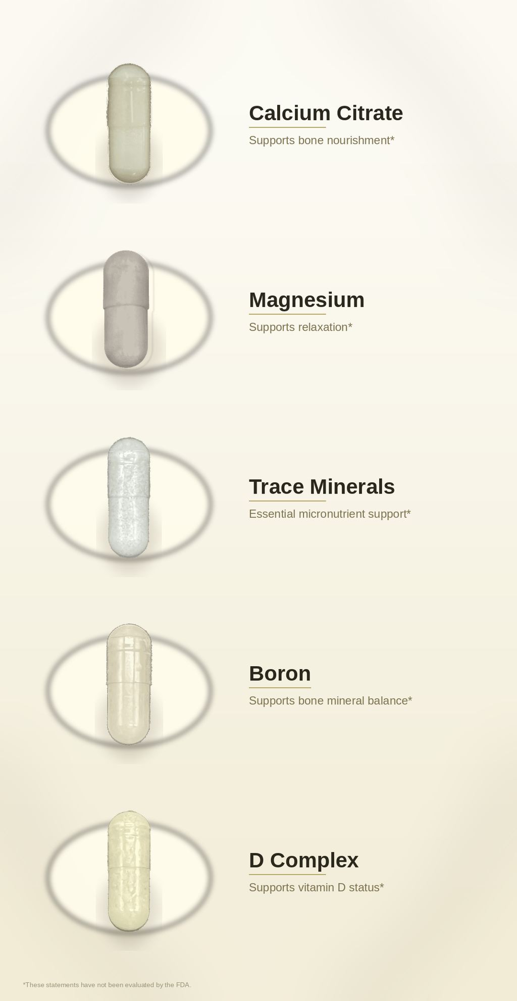 SPADRA Bone Nutrient Pack ingredients