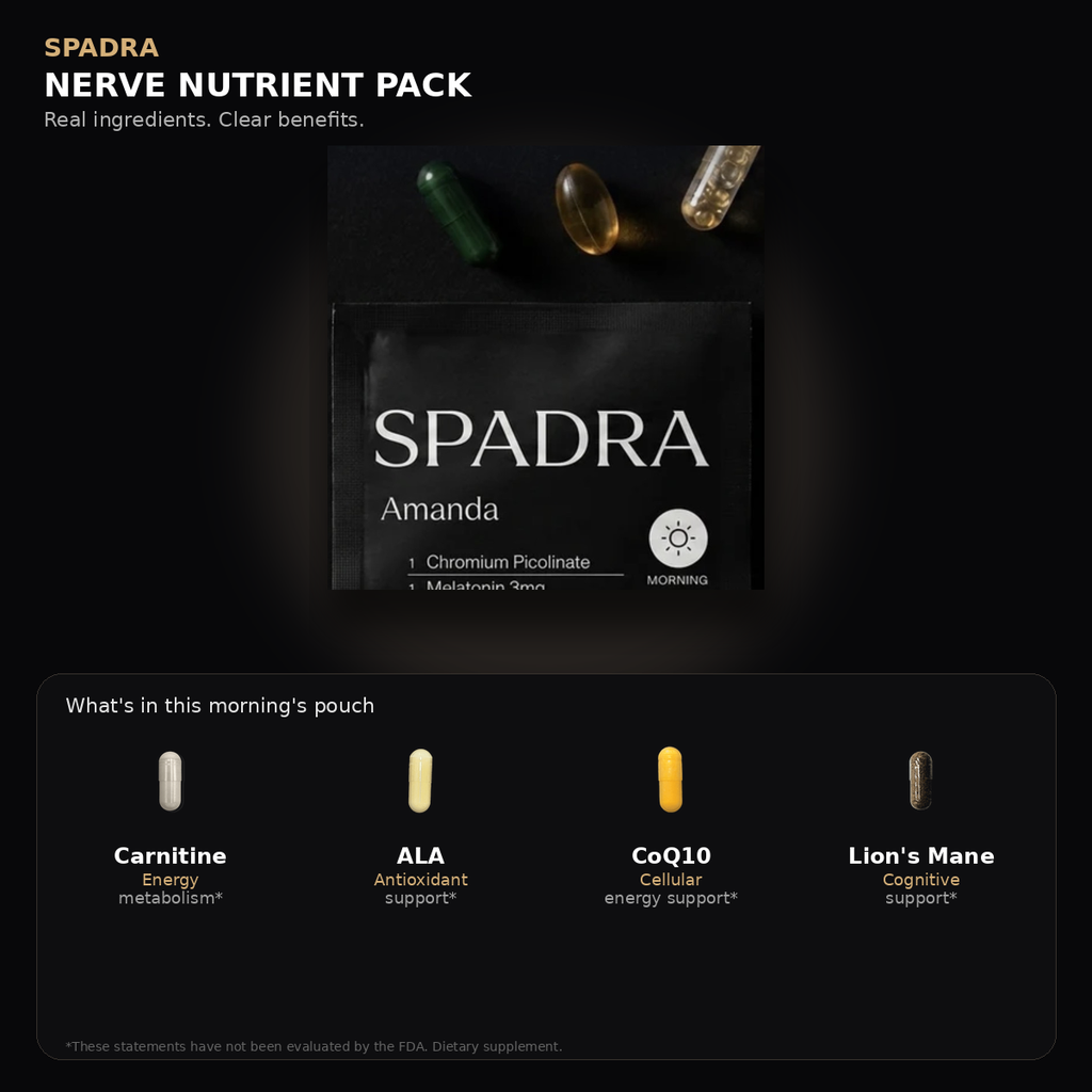 SPADRA Nerve Nutrient Pack — Amanda packet with real ingredients